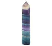 Natural Hexagonal Crystal Wands Crystal Wands Fluorite Quartz Healing Fluorite Polished for Decoration Ornament Gemstone Specimen Display (70mm-75mm)