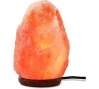 Natural Himalayan 2-3kg to 7-10kg Salt Lamp with Lead & Bulb- Natural Crystal Rock Night Light for Home Decor Hand Carved Salt Lamp Neam Wooden Base Lamp (5-8kg)