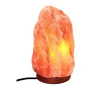 Natural Himalayan 2-3kg to 7-10kg Salt Lamp with Lead & Bulb- Natural Crystal Rock Night Light for Home Decor Hand Carved Salt Lamp Neam Wooden Base Lamp (12-14kg)