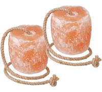 Natural Himalayan Salt Block 2× 4-5 kg on Rope - Mineral-Rich Pink Himalayan Pink Salt for Horses, Goats, Deer, Cattle, Elk, Rabbits & Livestock (2-Pack)