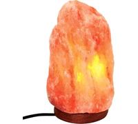 Natural Himalayan Salt Lamp Rock Crystal Pink Lamp Natural Glow Pink Salt Lamp Healing Ionising with On/Off Switch, Cable Fitting with Bulb, Wooden Base, Home Decoration Lamps (6-8, KG)