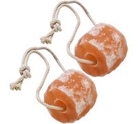 Natural Himalayan Salt Lick 1-2KG To 2-3KG On Rope for Horse, Deer, Goat, and Livestock Animals Himalayan Salt Block 2Pcs (2-3KG)