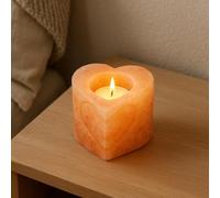 Natural Himalayan Salt Tealight Holder (2, Heart Shape)