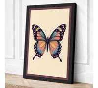 Natural History Butterfly Canvas Wall Art Print 36x24 Inch (91 x 61 cm)