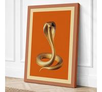 Natural History Cobra Vintage Canvas Wall Art Print 36x24 Inch (91 x 61 cm)