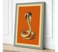 Natural History Cobra Vintage Canvas Wall Art Print 36x24 Inch | Ready to Hang, Gallery Wrapped, Fade-Resistant Inks, Securely Packaged, UK Made