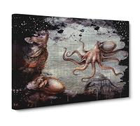 Natural History OctModern OPus Modern CB Canvas Print | Gallery Wrapped 30mm Frame Wall Art | 30x20 inches | Ready to Hang | Retro Picture | Living Room Bedroom Lounge Office