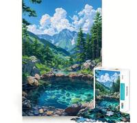 Natural Hot Spring 1000 Piece Jigsaw Puzzles for Adults Jigsaw Brain Play Relax Mind Sharp Edge Premium Gift (38x52cm)