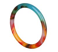 Natural Hotan Jade Gold Silk Female, Colorful Jade Bangle Round Bar Red Agate, Gift Inner diameter 5657mm