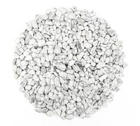 Natural Howlite Crystal Chips 1.1 lb (500 g) - Premium White Polished Gemstone Gravel, Decorative Crushed Stone Pieces for Resin Art, Vase Fillers, Glass Jars, DIY Crafts & Interior Styling Gift Set