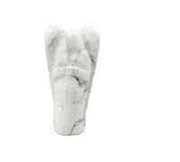 Natural Howlite Stone Reiki Carved Spiritual Gemstone Guardian Angel Pocket " 2 inches Approx - Blessfull Healing