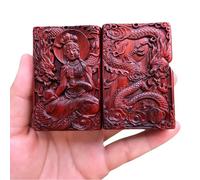 Natural Huanghuali Rosewood Carving Lighter Shell Box For Zippo Module,Vintage luxury Style Wood Lighter Shell Box (2)