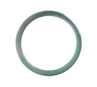 Natural Ice Agate Jade Bracelet Women, Oil Green Jade Thin Round Bangle Ice Chalcedony Jewelry (Green_51)