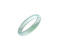 Natural Ice Green Jade Bangle Bracelet for Women Chalcedony Good Luck Bracelet Round Jade Stone Bangle for Woman Yoga Meditation Birthday Wedding Gift(bianyusui Bangle9,56-57mm)