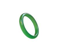 Natural Ice Jade Bangle Bracelet for Women Green Chalcedony Bangle Bracelet Good Luck Bangle Round Green Jade Stone Bangle for Woman Birthday Wedding(bianyusui Bangle3, 62-63mm)