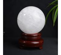 Natural IcelandWhite Crystal Sphere,White,250mm