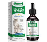 Natural Immune Support Drops for Cats - 60 ml Herbal Formula with Apple Cider Vinegar, Echinacea & Honeysuckle, Support Natural Defence, Skin Health & Digestive Balance, Daily Cat Wellness Supplement