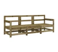 (natural impregnated, 2x corner + middle) vidaXL Garden Middle Sofas Outdoor Sofa Sectional Sofa 2 pcs Solid Wood Pine