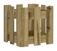 (natural impregnated, 30 x 30 x 30 cm) vidaXL Garden Raised Bed with Fence Design Outdoor Planter Solid Wood Pine