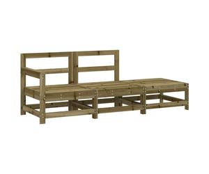 (natural impregnated, corner + middle + footrest) vidaXL Garden Middle Sofas Outdoor Sofa Sectional Sofa 2 pcs Solid Wood Pine