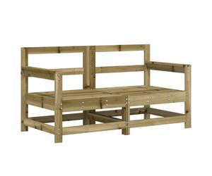 (natural impregnated, corner sofa (2 pcs)) vidaXL Garden Middle Sofas Outdoor Sofa Sectional Sofa 2 pcs Solid Wood Pine
