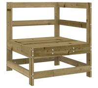 (natural impregnated, corner sofa) vidaXL Garden Middle Sofas Outdoor Sofa Sectional Sofa 2 pcs Solid Wood Pine