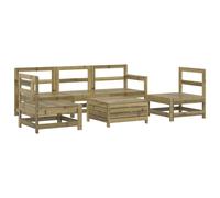 (natural impregnated) vidaXL Garden Sofa Set 6 Piece Outdoor Sofa Corner Sofa Impregnated Wood Pine