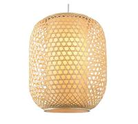 Natural Industrial Handwoven Wicker Light New Chinese Lantern Pendant Fixture Decoration Chandelier for Bedrooms Dinner Rooms(Excluded) Lamp Type: Chan