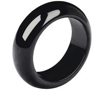 Natural Ink Goods Genuine Jade Ink Jade Ring Pair Ring Ice Jade Ring Bracelet For Men And Women Friends Gifts (Color : 19mm)