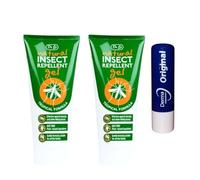 Natural Insect Repellent Gel Tropical Formula, Effective Against Mozzies Twin Pack 100ML with Orignial Lip Balm