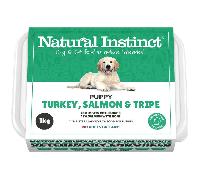 Natural Instinct Turkey, Salmon and Tripe Puppy Raw Dog Food - 1kg