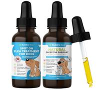 Natural Intestinal & Flea Support Bundle for Dogs & Cats | 50ml Digestive Supplement & Spot-On Flea Treatment | Plant-Based Formula with Essential Oils | Easy Application | All Breeds & Ages