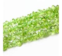 Natural Irregular Peridot Tumbled Chip Stone Loose Beads Strand for Jewelry Making 5~8mm 35" One Strand