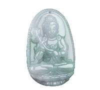Natural Jade A Jadeite Zodiac Protector Deity Amulet Pendant