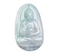 Natural Jade A Jadeite Zodiac Protector Deity Amulet Pendant