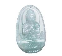 Natural Jade A Jadeite Zodiac Protector Deity Amulet Pendant