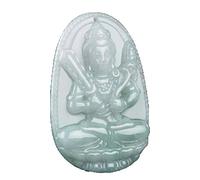 Natural Jade A Jadeite Zodiac Protector Deity Amulet Pendant