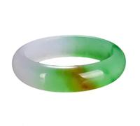 Natural Jade Bangle Bracelet For Women, Green Floating Flower Lucky Braceletnatural Jade Bangle Bracelet For Women, Green Floating Flower Lucky Bracelet,Vert_64 Mm