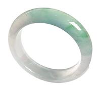 Natural Jade Bangle Bracelet for Women Ice Transparent Green Jadeite Jewelry Box, Gift for Mother