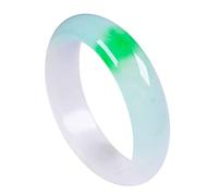 Natural Jade Bangle for Women, Ice Floating Flower Green Jadeite Bangles Jewelry
