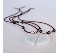 Natural jade dragon and phoenix pair pendant necklace, handcrafted wedding gift