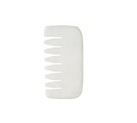 Natural Jade Guasha Face Scraper Head Massage Comb Gua Sha Scraping Hair Comb Scalp Care Massager Tool SPA Trigger Point(Blanc)