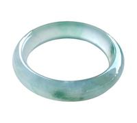 Natural Jade Ice Penetrate Light Green Floating Flower Bangle 58-62mm Fengshui Jade Bracelet for Women Genuine