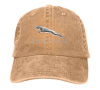 (Natural) Jaguar Pop Design Cotton Washed Baseball Cap Hats