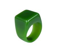 Natural Jasper Unique Wide Band Ring Men Vintage Statement Jade Wealth Luck Jewelry Gift,Full Green,19mm