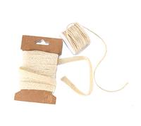 Natural Jute 10mm Ribbon Trim & 2mm Cord String,18 Colours. Matching Colours, Sold Separate Or As Combo,Crafts Decoration Jewellery Making by Neotrims. [Off White, 5m Ribbon]