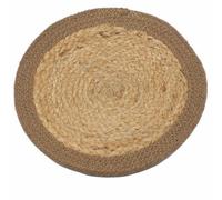 Natural Jute & Cotton Place Mat - 30Cm Boho Dining Accessory