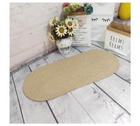Natural Jute Door Mat Hand Woven Non Slip Outdoor Doormat for Entryway Porch Kitchen & Bedroom 50x80cm (20x31in) Beige Welcome Mat