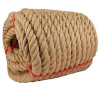 Natural Jute Hemp Rope, 30m x 14mm, Braided Macrame Twine for DIY Crafts, Pet Scratch Posts, Handmade Home Décor, Eco-Friendly, Strong &