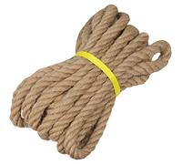 Natural Jute Rope - 3/4 Inch × 25 Feet - Twisted Manila Thick Hemp Rope for Crafts, Hammock, Nautical, Decorating